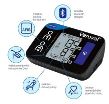 Tonometr digi. pažní VEROVAL COMPACT+ CONNECT s bluetooth +ZDROJ (SET), 3roky záruka